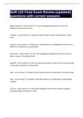 SUR 122 Final Exam Review &lpar;updated&rpar; questions with correct answers