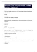 SUR-102 Final questions with verified answers &lpar;updated&rpar;