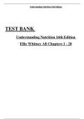 Test Bank – Understanding Nutrition, 16th Edition by Whitney (Verified Questions & Answers 2025–2026)