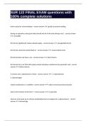 SUR 122 FINAL EXAM questions with 100&percnt; complete solutions