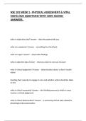 NSE 103 WEEK 1 - PHYSICAL ASSESSMENT & VITAL SIGNS 2025 QUESTIONS WITH 100&percnt; SOLVED ANSWERS&period; 