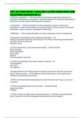 HCA 101 CORE EXAM 1 2026&sol;2027 LATEST QUESTIONS AND SOLUTIONS GUARANTEE A&plus;