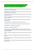 HCA 101 UPDATED NEW COMPREHENSIVE EXAMS QUESTIONS AND SOLUTIONS GUARANTEE A&plus;