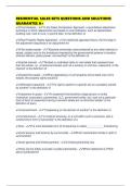 RESIDENTIAL SALES SETS QUESTIONS AND SOLUTIONS GUARANTEE A&plus;