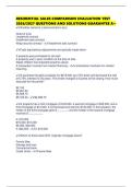 RESIDENTIAL SALES COMPARISON EVALUATION TEST 2026&sol;2027 QUESTIONS AND SOLUTIONS GUARANTEE A&plus;