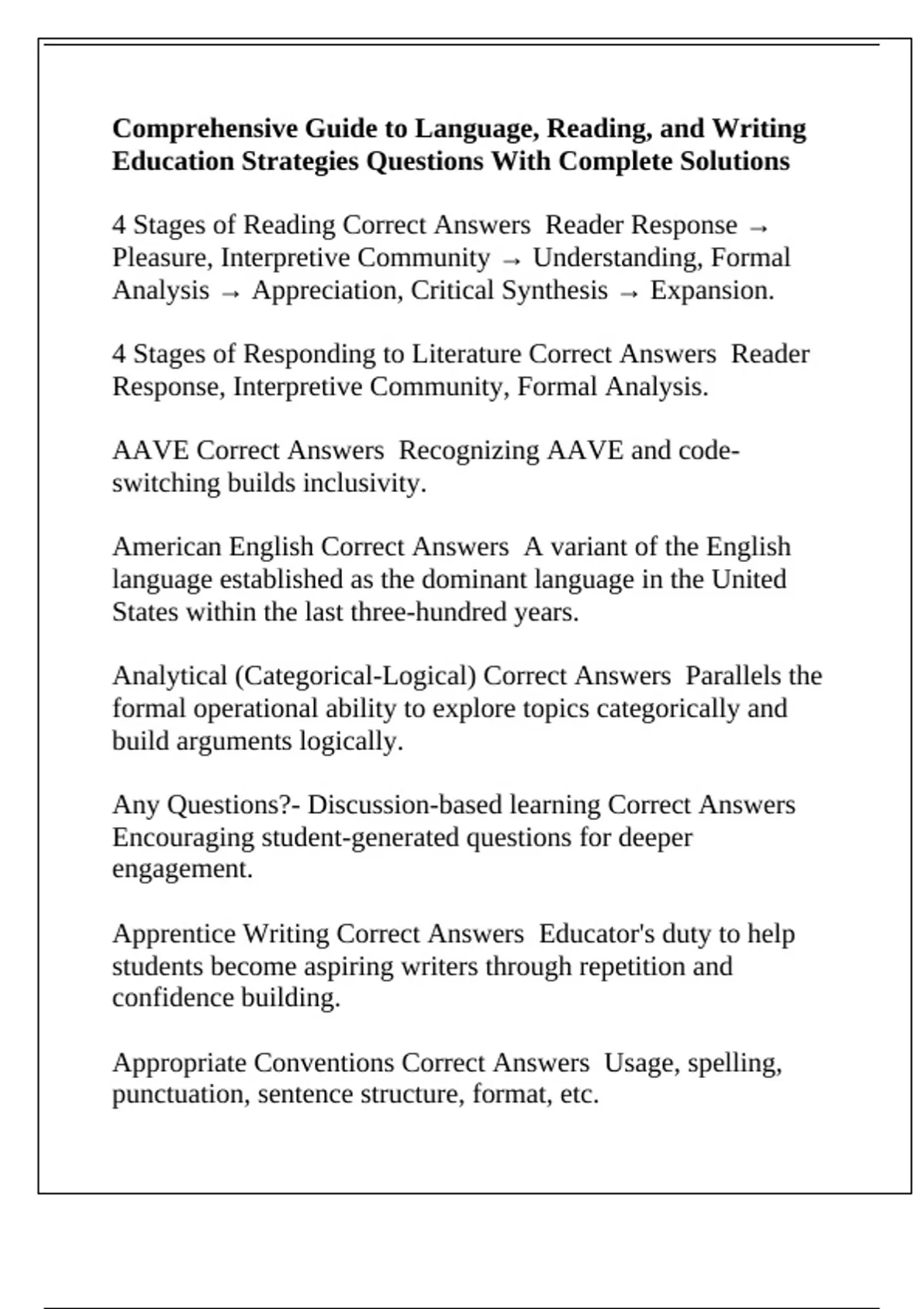 Comprehensive Guide to Language, Reading, and Writing Education ...