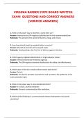 VIRGINIA BARBER STATE BOARD WRITTEN EXAM  QUESTIONS AND CORRECT ANSWERS &lpar;VERIFIED ANSWERS&rpar;