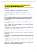 ATI CARDIOVASCULAR STUDY TEST UPDATED EXAM QUESTIONS AND ANSWERS GRADED A&plus;