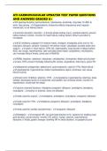 ATI CARDIOVASCULAR UPDATED TEST PAPER QUESTIONS AND ANSWERS GRADED A&plus;