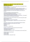 FRESENIUS RN UPDATED EXAM QUESTIONS AND ANSWERS GRADED A&plus;