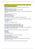FRESENIUS RN FINAL PAPER UPDATED EXAM QUESTIONS AND ANSWERS GRADED A&plus;
