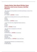 Virginia Barber State Board Written Exam  Questions And Correct Answers &lpar;Verified  Answers&rpar; 