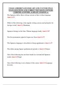 UMASS AMHERST JAPANESE ART AND CULTURE FINAL  EXAM QUESTIONS AND CORRECT DETAILED ANSWERS  &lpar;VERIFIED ANSWERS&rpar; ALREADY GRADED A&plus; 