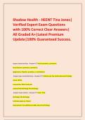   Shadow Health - HEENT Tina Jones&vert; Verified Expert Exam Questions with 100&percnt; Correct Clear Answers&vert; All Graded A&plus;&vert;Latest Premium Update&vert;100&percnt; Guaranteed Success&period;