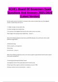 ACHE's Board Of Governors Exam Questions And Answers 2025&sol;2026 &lpar;Latest Version&rpar;