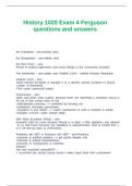History 1020 Exam 4 Ferguson questions and answers