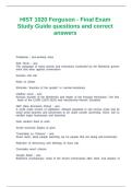 HIST 1020 Ferguson - Final Exam Study Guide questions and correct answers