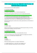 EMT-Basic Review for NREMT CBT Exams 2025&ndash;2026 &vert; Complete Test Bank Q&A with Verified Answers &vert; Comprehensive EMT Certification Study Guide
