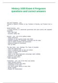 History 1020 Exam 4 Ferguson questions and correct answers