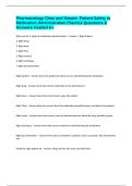 Pharmacology Clear and Simple: Patient Safety in Medication Administration Practice Questions & Answers Graded A+