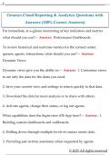 Genesys Cloud Reporting & Analytics Questions with  Answers &lpar;100&percnt; Correct Answers&rpar;