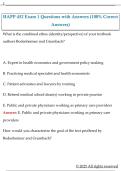 HAPP 452 Exam 1 Questions with Answers &lpar;100&percnt; Correct  Answers&rpar;