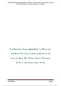 TEST BANK FOR MATERNAL-NEWBORN NURSING&colon; THE CRITICAL COMPONENTS OF NURSING CARE&comma; 4TH EDITION&comma; ROBERTA DURHAM
