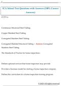 ICA School Test Questions with Answers &lpar;100&percnt; Correct  Answers&rpar;
