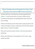 Illinois Pesticide General Standards Test Study Guide  Questions with Answers &lpar;100&percnt; Correct Answers&rpar;