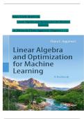 Solution Manual for Linear Algebra and Optimization for Machine Learning 1st Edition by Charu Aggarwal&comma; All 11 Chapters Covered&comma; Verified Latest Edition EXAM QUESTIONS WITH CORRECT ANSWERS