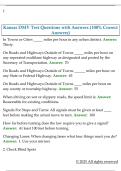 Kansas DMV Test Questions with Answers &lpar;100&percnt; Correct  Answers&rpar;