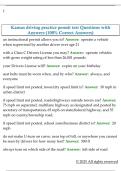 Kansas driving practice permit test Questions with  Answers &lpar;100&percnt; Correct Answers&rpar; 