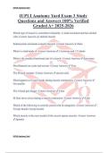 IUPUI Anatomy Yard Exam 3 Study Questions and Answers 100&percnt; Verified Graded A&plus; 2025-2026