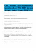 Package Deal For CISR - Elements Of Risk Management Exam With 100&percnt; Correct Answers &vert; Verified &vert; Latest Updates &vert; 2025&sol;2026