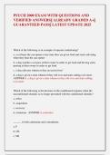 PSYCH 2000 EXAM WITH QUESTIONS AND  VERIFIED ANSWERS&vert;&vert; ALREADY GRADED A&plus;&vert;&vert;  GUARANTEED PASS&vert;&vert; LATEST UPDATE 2025 
