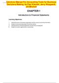 Solutions Manual For Accounting Tools for Business Decisions Making&comma; 8e Paul Kimmel&comma; Jerry Weygandt&comma;  Jill Mitchell