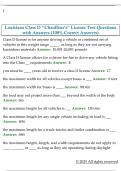Louisiana Class D "Chauffeur's" License Test Questions  with Answers &lpar;100&percnt; Correct Answers&rpar;