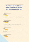 ASA 114&vert;Exam Questions & Detailed Answers &vert; Updated Study Guide with 100&percnt; Correct Answers&comma; 2026 &vert; 2027&period;
