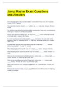 Jump Master Exam Questions and Answers 