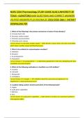 NURS 5334 Pharmacology STUDY GUIDE QUIZ