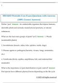 MDARD Core Pesticide Exam Questions with Answers  &lpar;100&percnt; Correct Answers&rpar;