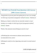 MDARD Pesticide Core Exam Questions with Answers  &lpar;100&percnt; Correct Answers&rpar;