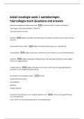 ba2a2 oncologie week 1 aantekeningen  hoorcolleges Exam Questions and answers 