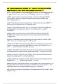 LA LIFE INSURANCE SERIES 101 FINALS PAPER UPDATED EXAM QUESTIONS AND ANSWERS GRADED A&plus;