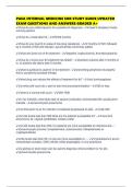 PAEA INTERNAL MEDICINE EOR STUDY GUIDE UPDATED EXAM QUESTIONS AND ANSWERS GRADED A&plus;