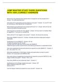 JUMP MASTER STUDY GUIDE QUESTIONS WITH 100&percnt; CORRECT ANSWERS 