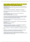 PAEA INTERNAL MEDICINE EOR PRACTICE TEST UPDATED EXAM QUESTIONS AND ANSWERS GRADED A&plus;