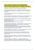 PAEA INTERNAL MEDICINE EOR COMPREHENSIVE UPDATED EXAM QUESTIONS AND ANSWERS GRADED A&plus;