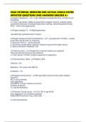 PAEA INTERNAL MEDICINE EOR ACTUAL FINALS PAPER UPDATED QUESTIONS AND ANSWERS GRADED A&plus;