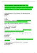 North Carolina Landscape Contractor exam questions and correct answers